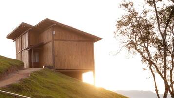 Cabana família, cozinha, vista para a montanha | Fachada