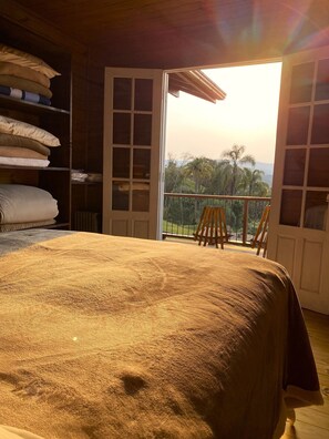 Honeymoon-Ferienhütte, Küche, Bergblick | 1 Schlafzimmer, Bettwäsche aus ägyptischer Baumwolle