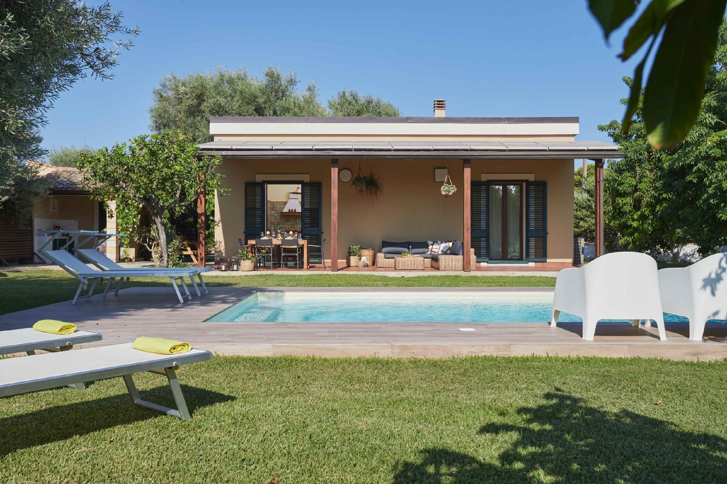 A heated pool
