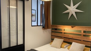 1 soverom, strykejern/-brett, reiseseng for barn og wi-fi