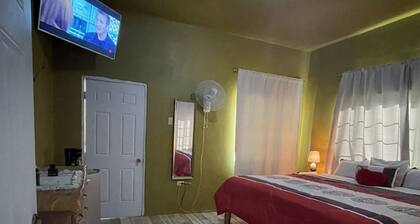 1 King bed, cable tv , wifi mini fridge stocked with welcome beer