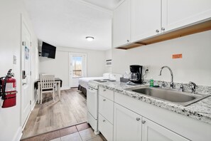 Suite, 2 Bedrooms | Private kitchen | Fridge, microwave, coffee/tea maker, paper towels - The Sand Dunes (Kure Beach)