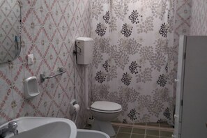 Shower, bidet, towels