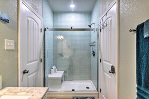 Hair dryer, towels - Gulf-View Home w/ Dog Run in Surfside Beach! (Surfside Beach)
