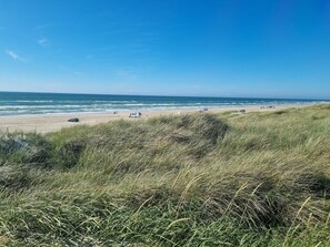 A beach with dunes and ocean. - 5 Star Holiday Home in Lokken (Lokken)