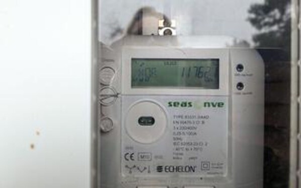 A digital electricity meter with a display reading '0.00' and '11.76'. - 4 Star Holiday Home in Vaeggerlose (Vaeggerlose)