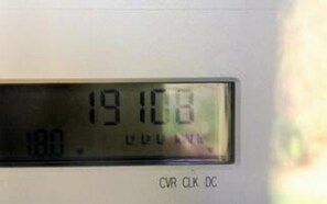 A digital display with the number 19108.