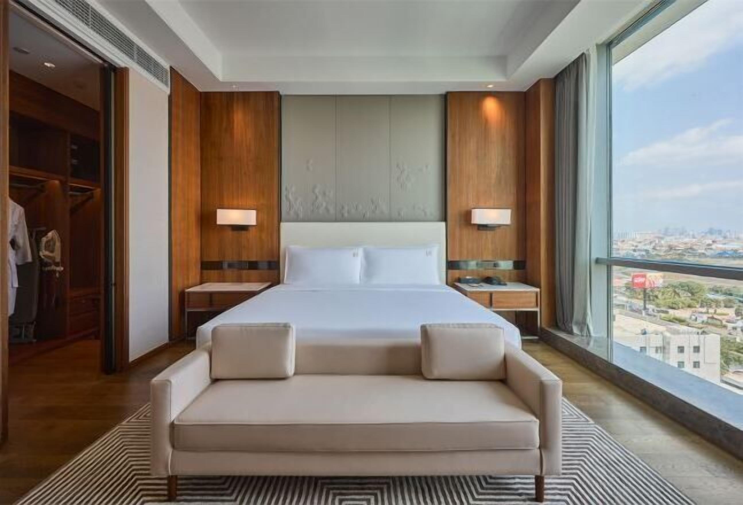 Premium bedding, down comforters, pillowtop beds, minibar