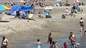 Sun-loungers, beach towels