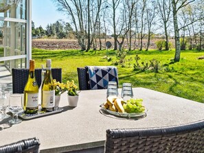 Outdoor dining - 8 Person Holiday Home in Saeby (Sæby)