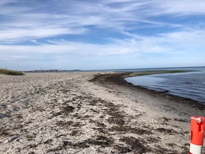 A sandy beach with a clear sky and calm sea. - 4 Star Holiday Home in Grenaa (Grenaa)