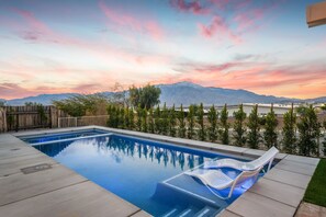 Outdoor pool, a heated pool