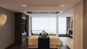 Couples treatment rooms, body treatments, hot stone massages