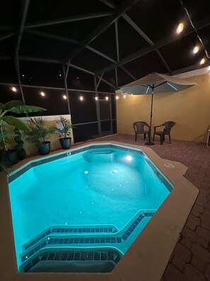 Outdoor pool, a heated pool