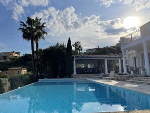 Outdoor pool, a heated pool