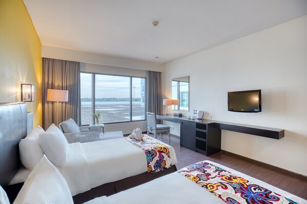 Habitación Deluxe, 2 habitaciones | Escritorio, wifi gratis y ropa de cama 