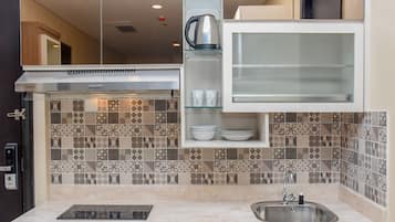 Apartment | Private kitchen | Full-size fridge, stovetop