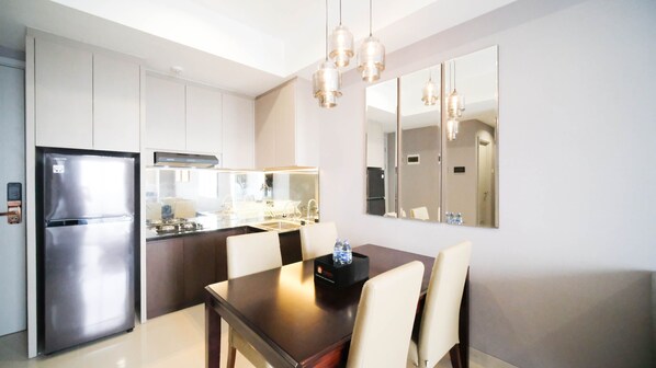 Dining room - Tidy And Spacious 2Br At Grand Sungkono Lagoon Apartment (Surabaya)