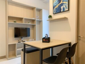 Living area - Relaxing And Warm 2Br At Tokyo Riverside Pik 2 Apartment (Teluknaga)