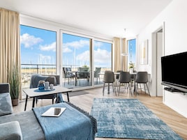 Apartamento | Área de estar | Lareira