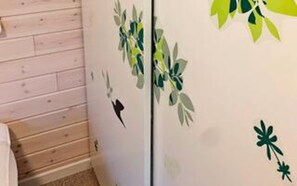 A wooden floor and a wall with a door. - 4 Star Holiday Home in Ans By (Ans)