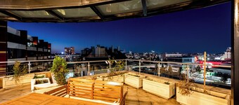 Spacious modern apartment. Large balcony overlooking the city line and mountains