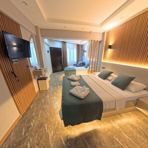 Family Quadruple Room, 1 Bedroom, Non Smoking, Pool View - Pamukkale Apollon Garden (Denizli)