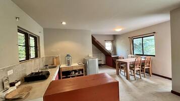 Fridge, electric kettle