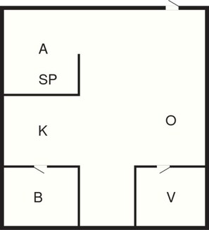 Floor plan - 4 Person Holiday Home in Lokken (Lokken)