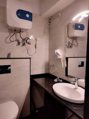 Free toiletries, hair dryer, slippers, towels