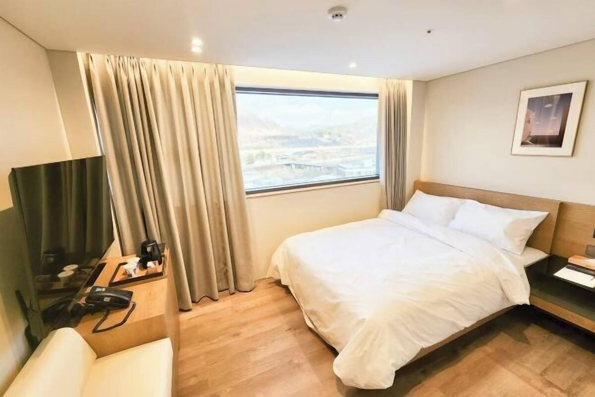 1 slaapkamer, luxe beddengoed, donzen dekbedden, pillowtop-bedden