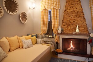 Smart TV 40 pulgadas con canales de televisión digitales, chimenea