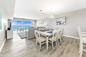 Dining - Edgewater West 85 | Oceanfront Condo w/Enclosed Balcony | Outdoor Pool (Gulf Shores)