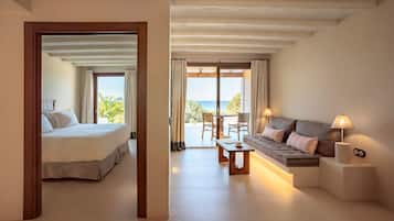 Suite Premium, vue mer | Coin séjour