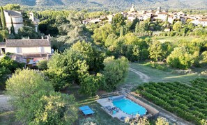 Piscine extérieure, piscine chauffée