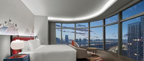 Down duvets, minibar, in-room safe, desk