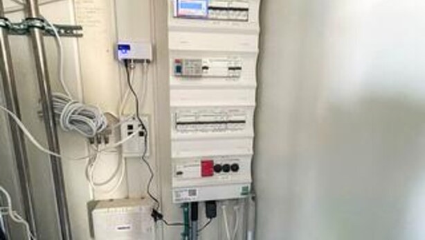 A control panel with various switches and indicators, likely for medical or laboratory equipment. - 5 Star Holiday Home in Haderslev (Haderslev)