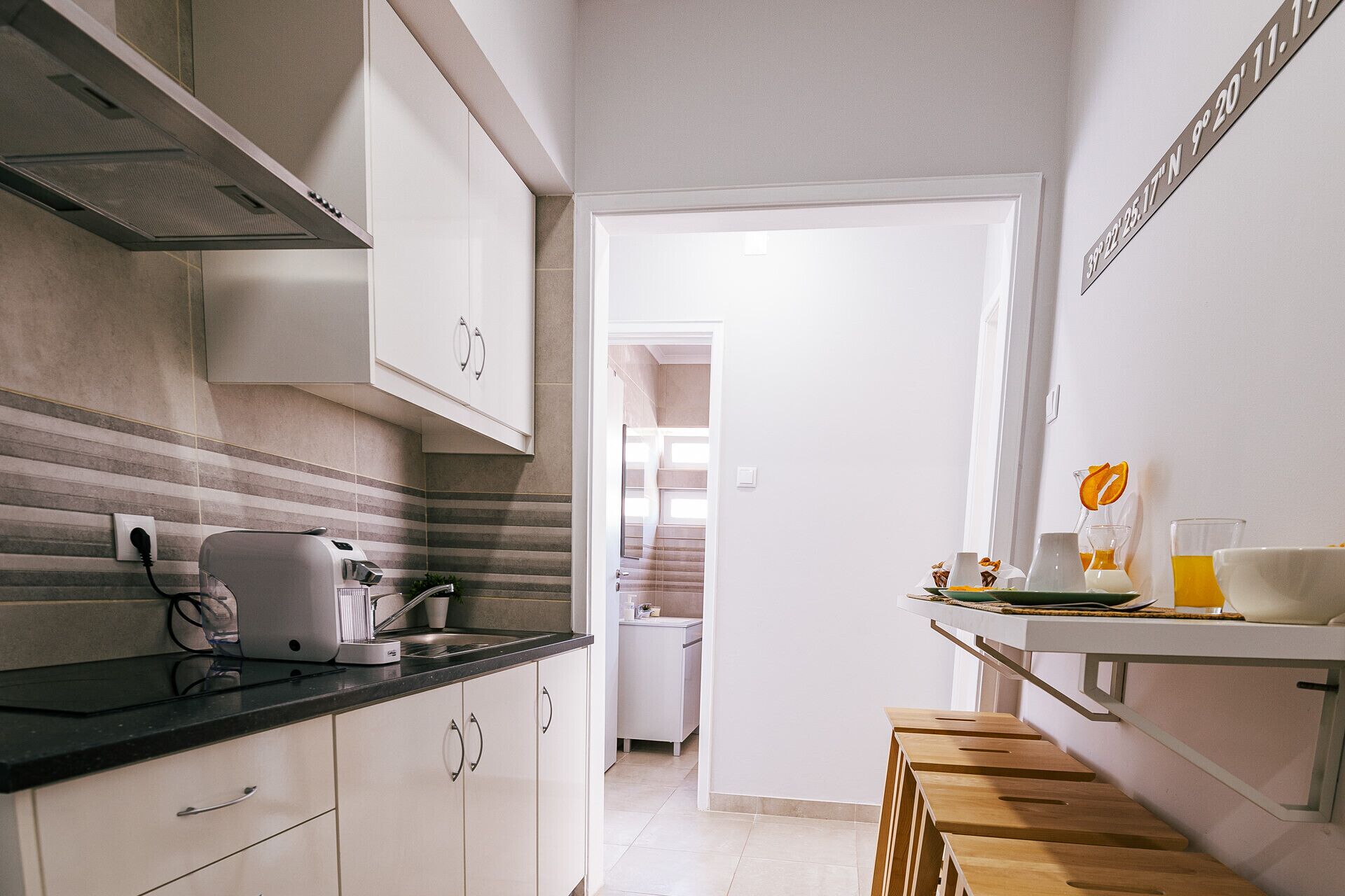 Fridge, microwave, coffee/tea maker, toaster