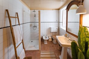 Dusche, Haartrockner, Handtücher
