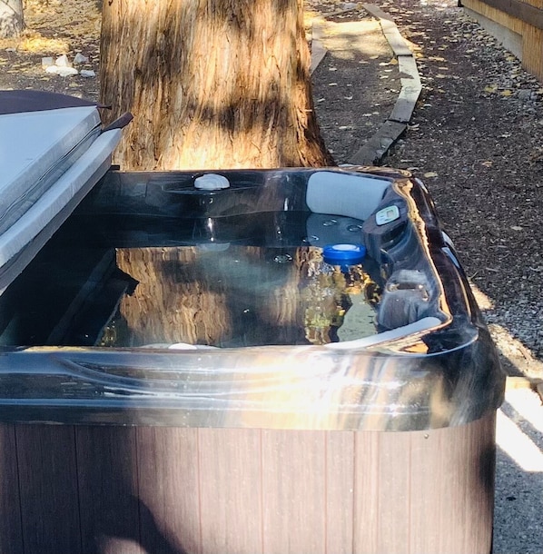 Cabane, plusieurs lits, bain à remous, vue montagne | Enceinte de l’hébergement
