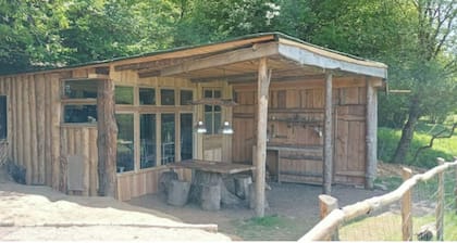 Waterside cabin in the Corrézienne countryside