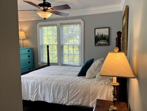 2 bedrooms, iron/ironing board, travel crib, free WiFi