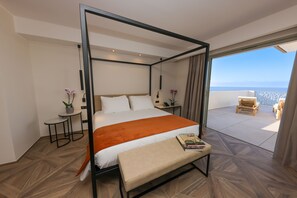 Sea View Suite | Premium bedding, pillowtop beds, minibar, in-room safe - Hôtel Maria Die (Calvi)