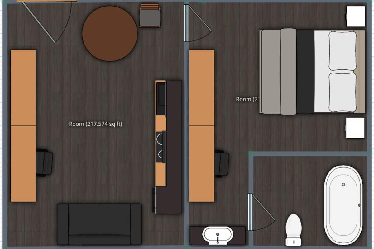 Suite Standar, 1 Tempat Tidur King dengan tempat tidur Sofa | Area keluarga | Smart TV 40-inci dengan saluran TV satelit, TV, dan Netflix