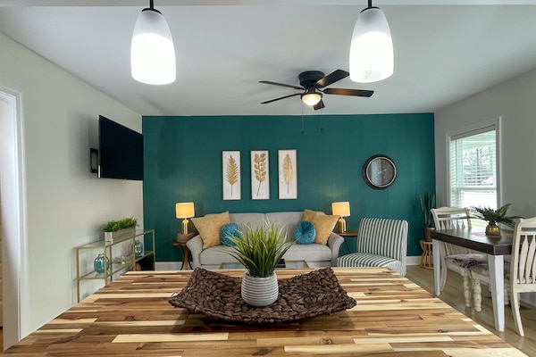 Chat with your family members while you prepare dinner at the kitchen island