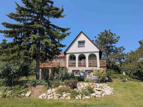 Holiday home with panorama and internet