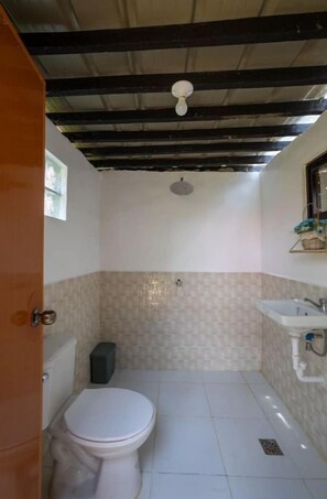 Een douche, toiletpapier