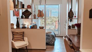 1 bedroom, blackout curtains, iron/ironing board, free WiFi