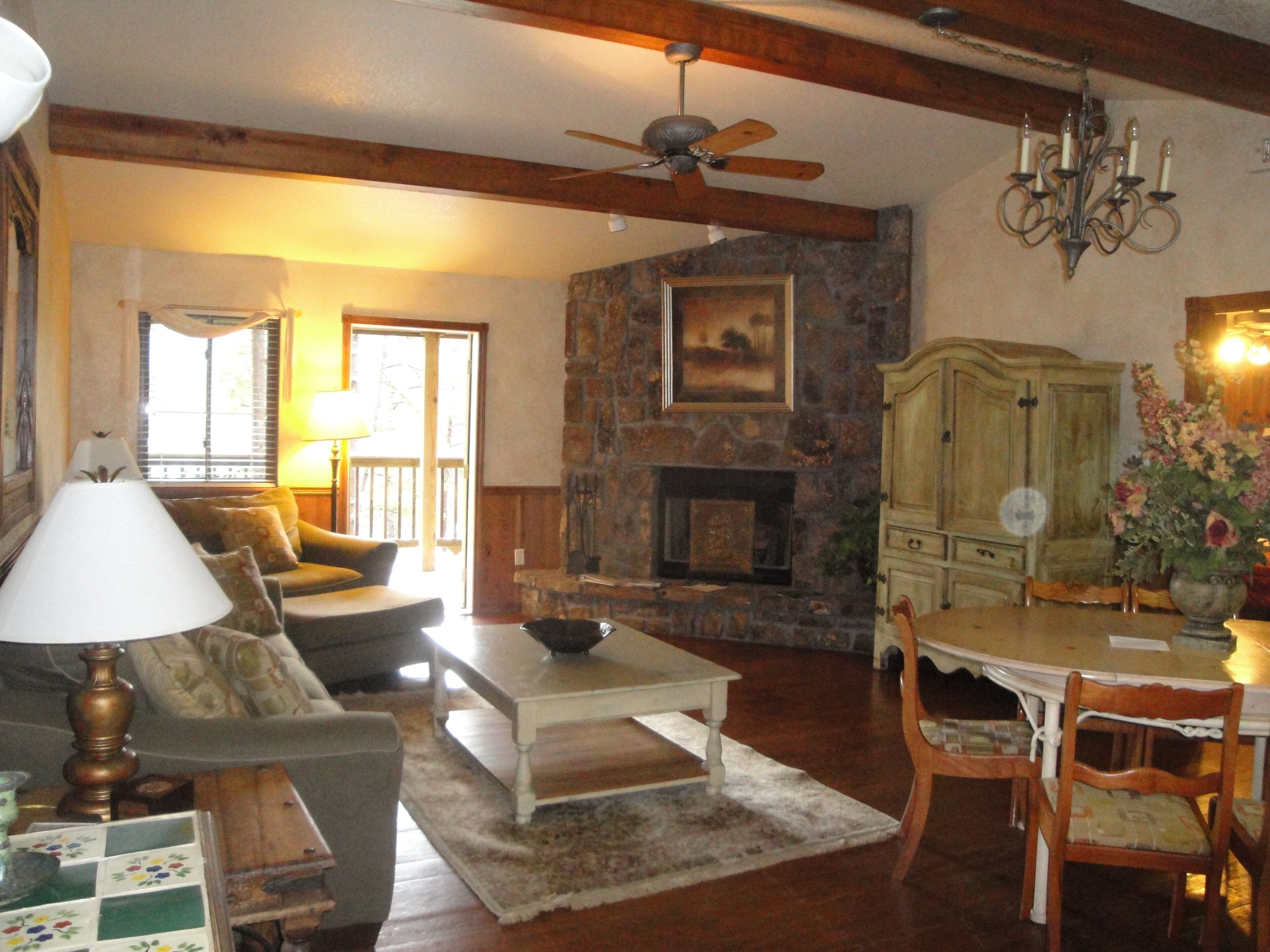 Fireplace, books