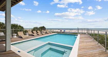 Money Beach: 7BR Beachfront Home- Priv. Pool, Sleeps 25, Pet Friendly!